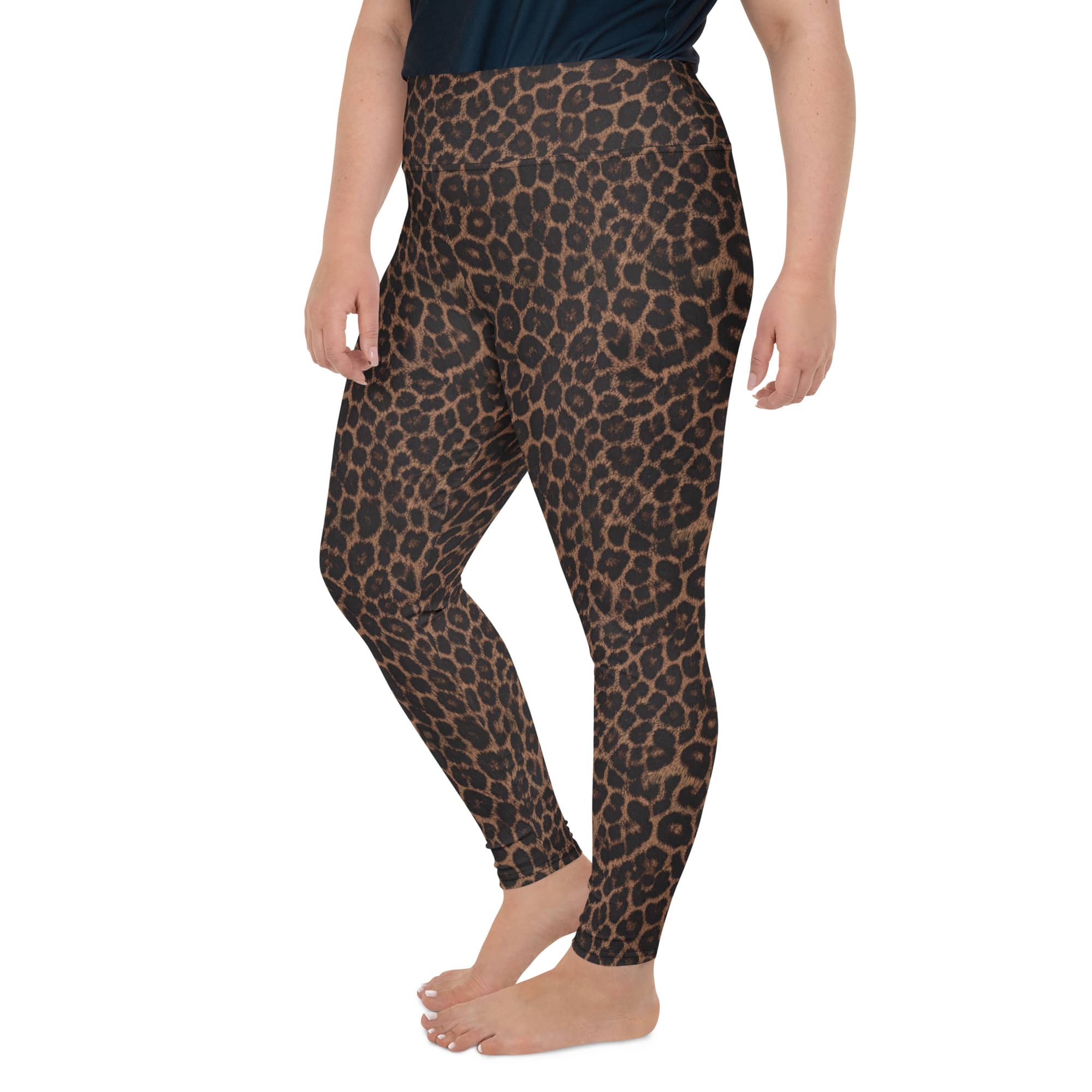 Chocolate Leopard Plus Size Leggings