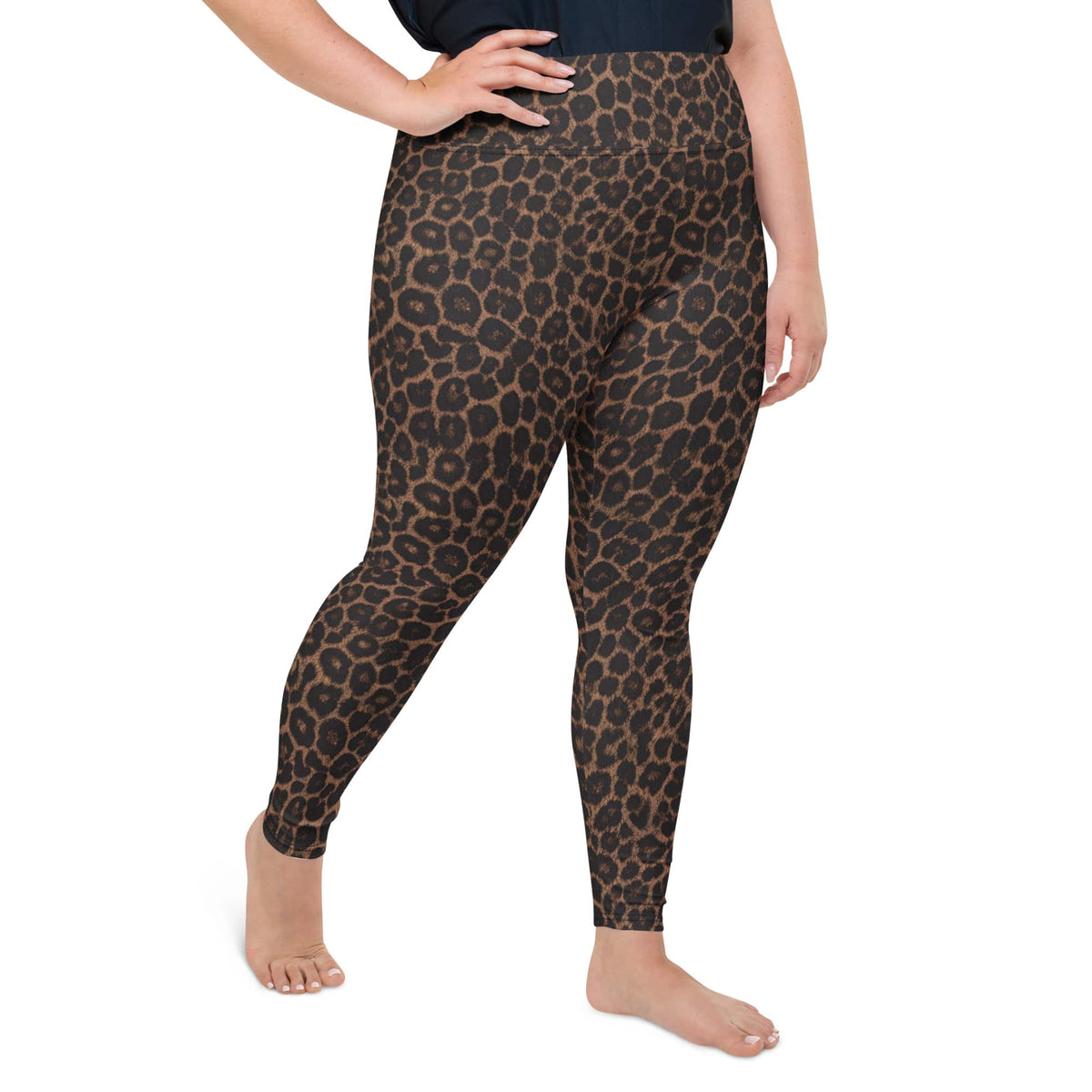 Chocolate Leopard Plus Size Leggings