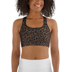 Chocolate Leopard Sports Bra