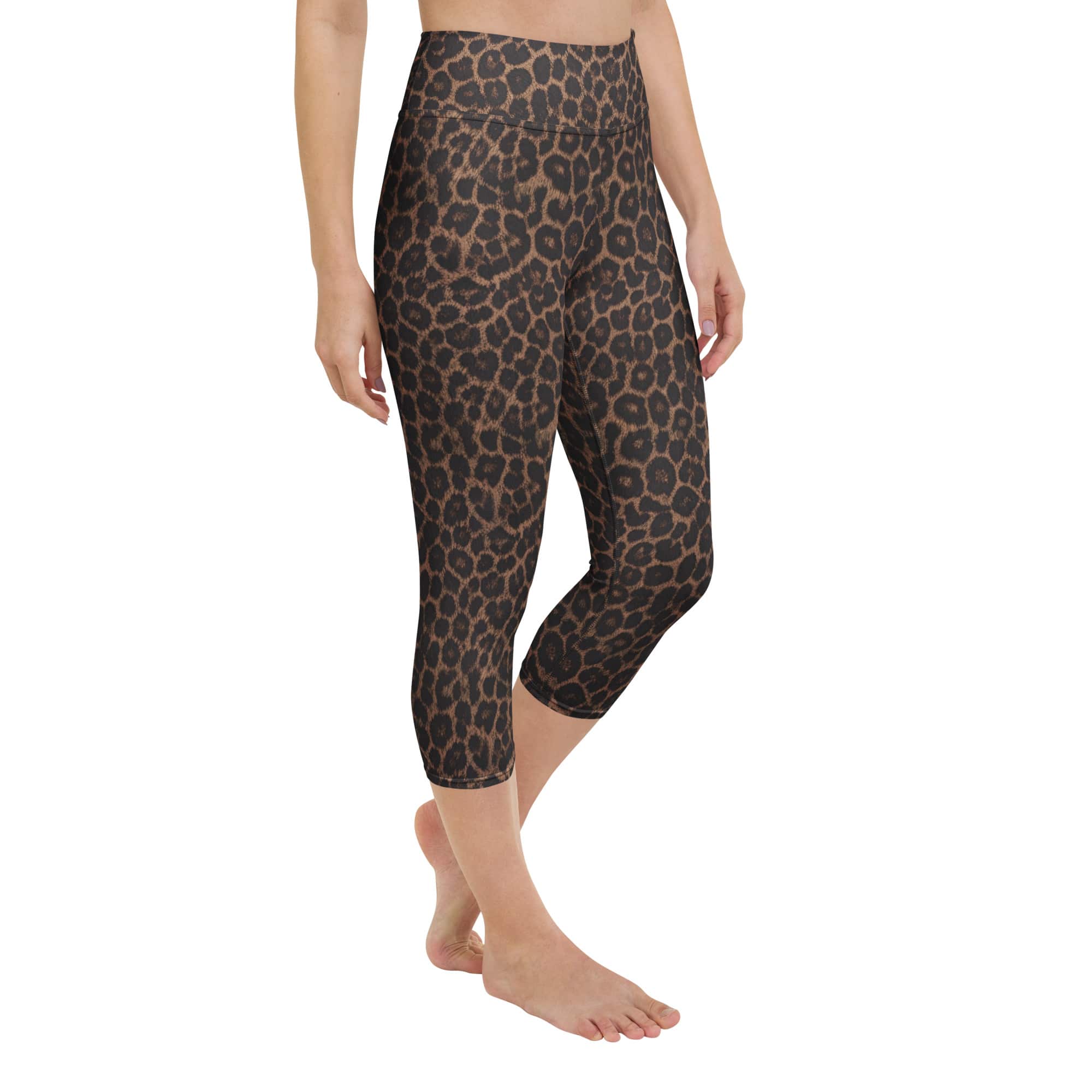 Chocolate Leopard Yoga Capris
