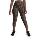 Chocolate Leopard Yoga Capris
