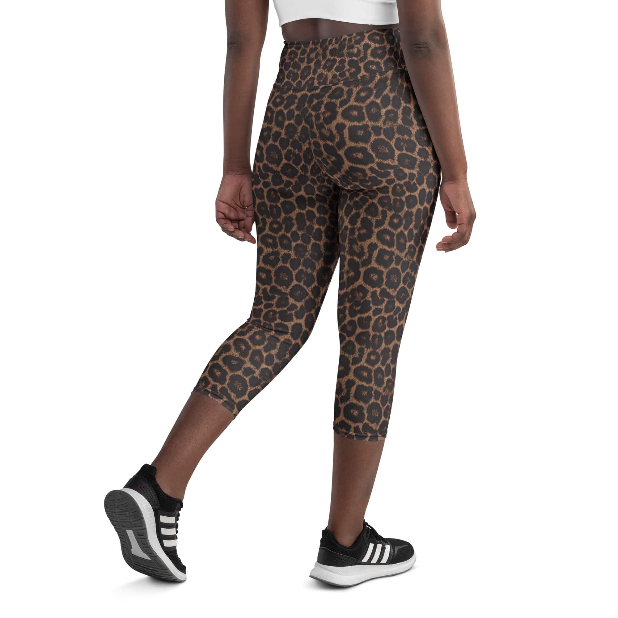 Chocolate Leopard Yoga Capris