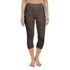 Chocolate Leopard Yoga Capris