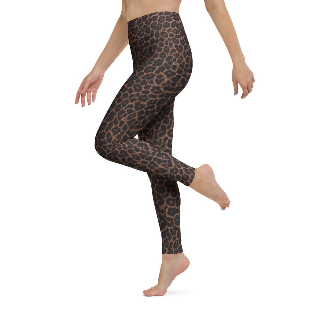 Chocolate Leopard Yoga Leggings