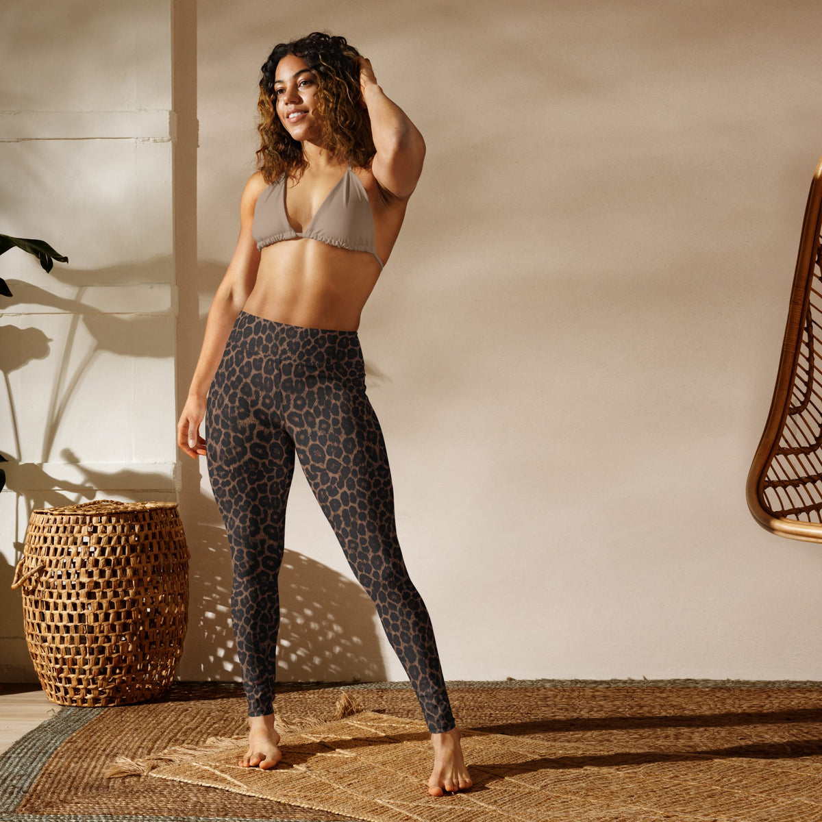 Chocolate Leopard Yoga Leggings