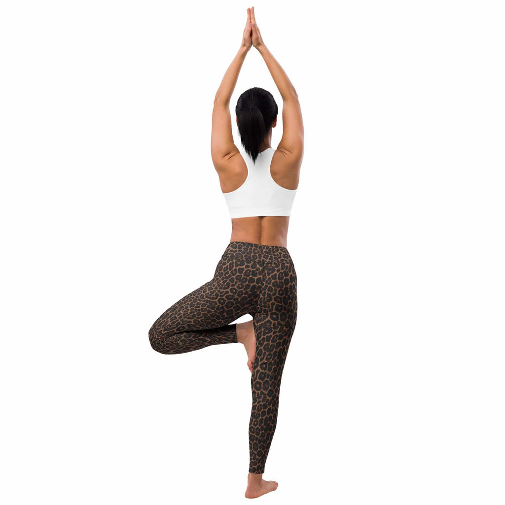 Chocolate Leopard Yoga Leggings