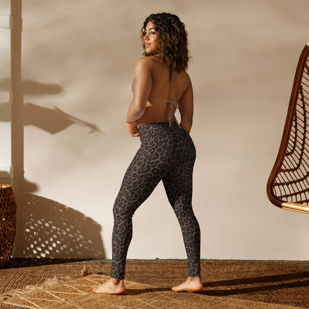 Chocolate Leopard Yoga Leggings