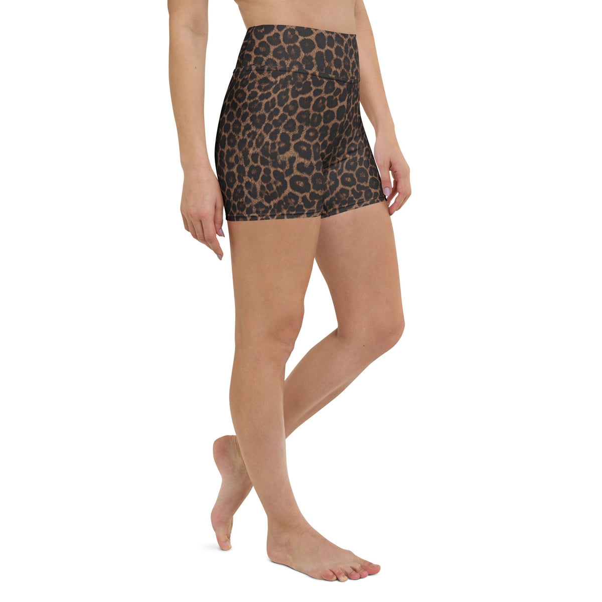 Chocolate Leopard Yoga Shorts