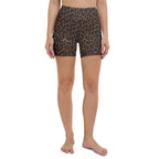 Chocolate Leopard Yoga Shorts