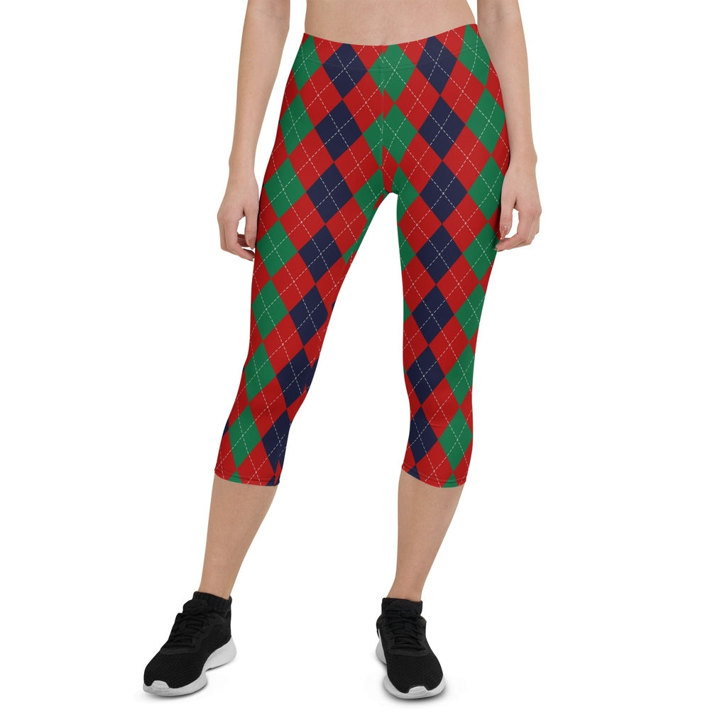 Christmas Argyle Capris