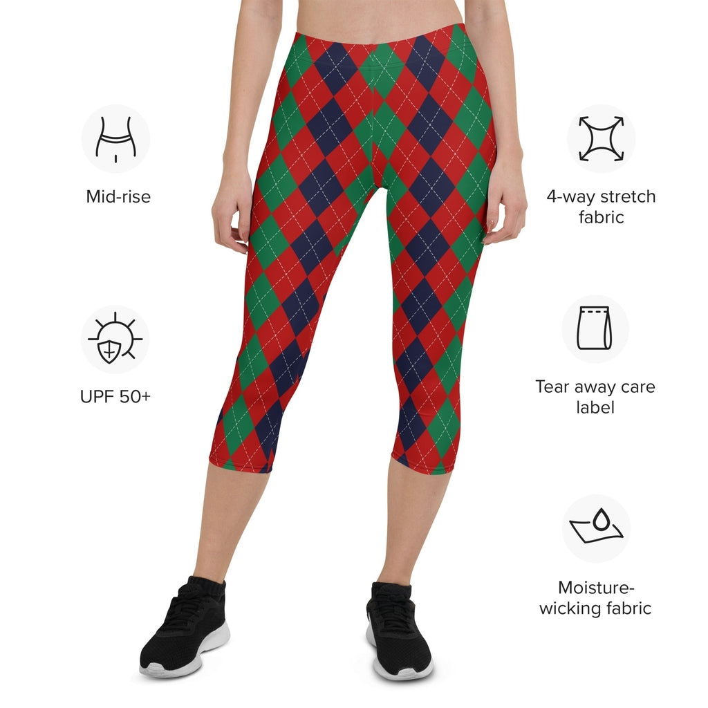 Christmas Argyle Capris