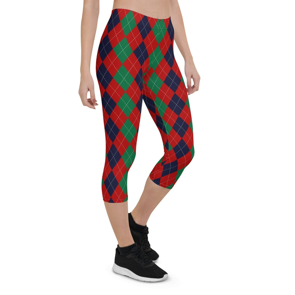 Christmas Argyle Capris