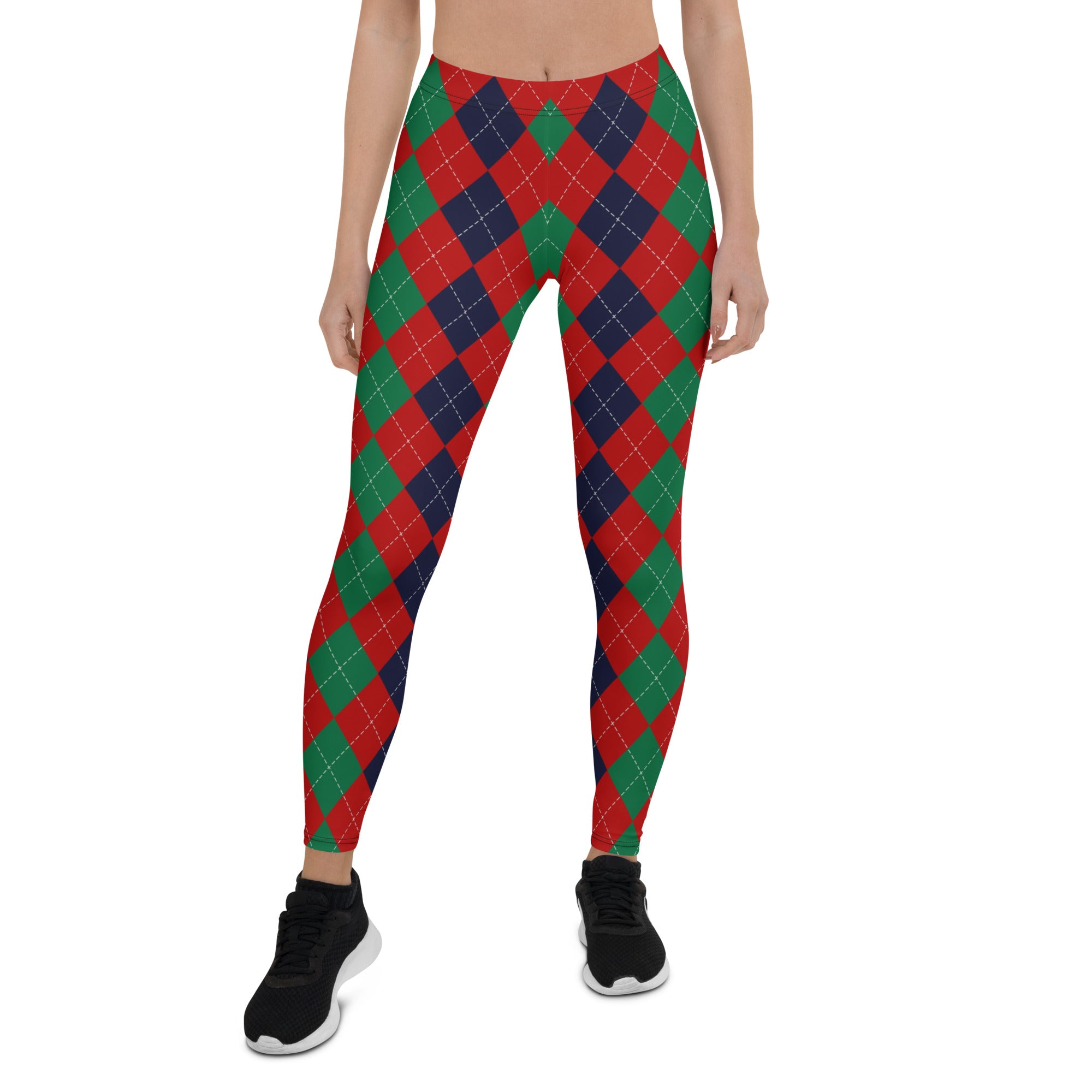 Christmas Argyle Leggings