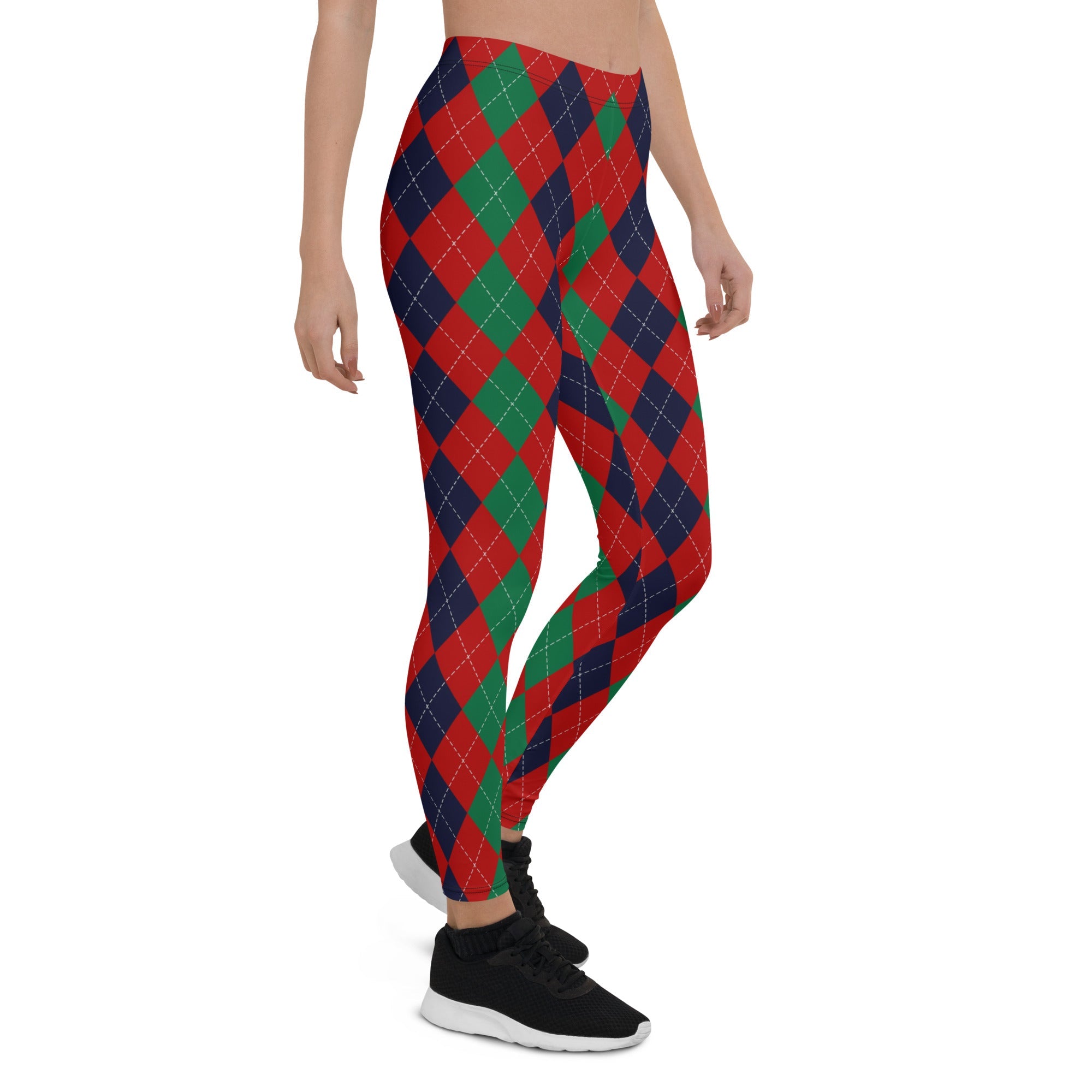 Christmas Argyle Leggings