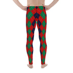 Christmas Argyle Men's Leggings