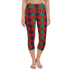Christmas Argyle Yoga Capris