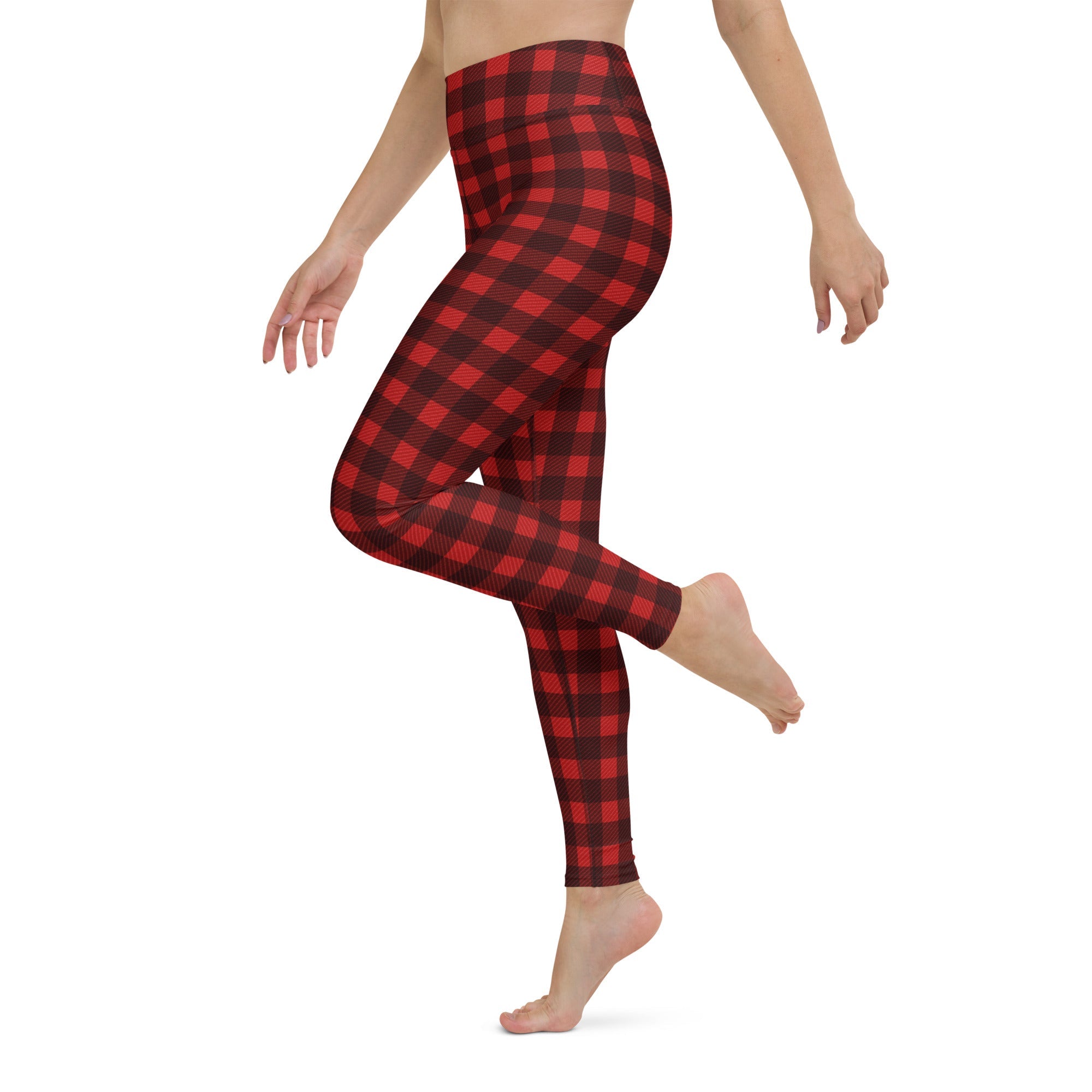 Christmas Buffalo Print Yoga Leggings