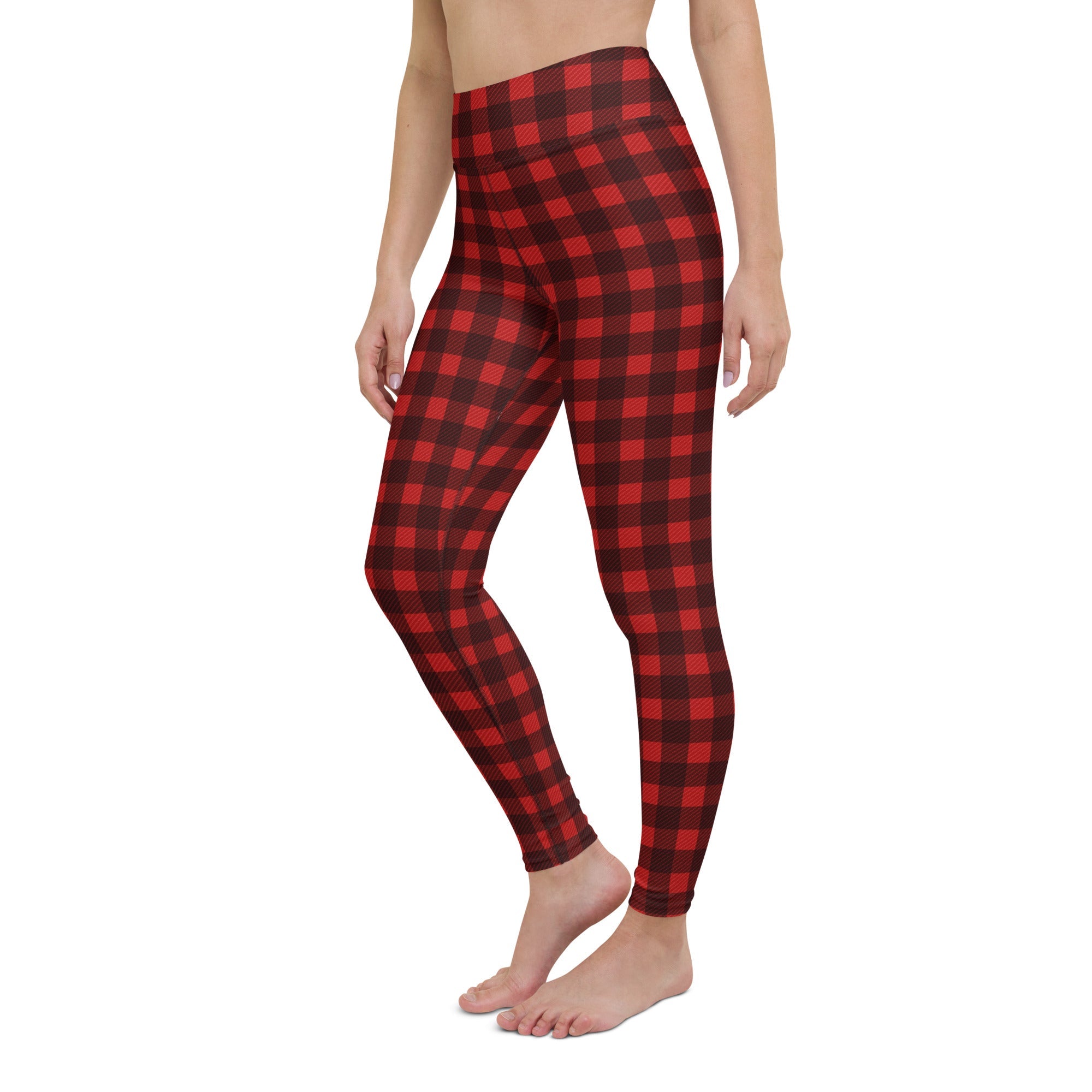 Christmas Buffalo Print Yoga Leggings