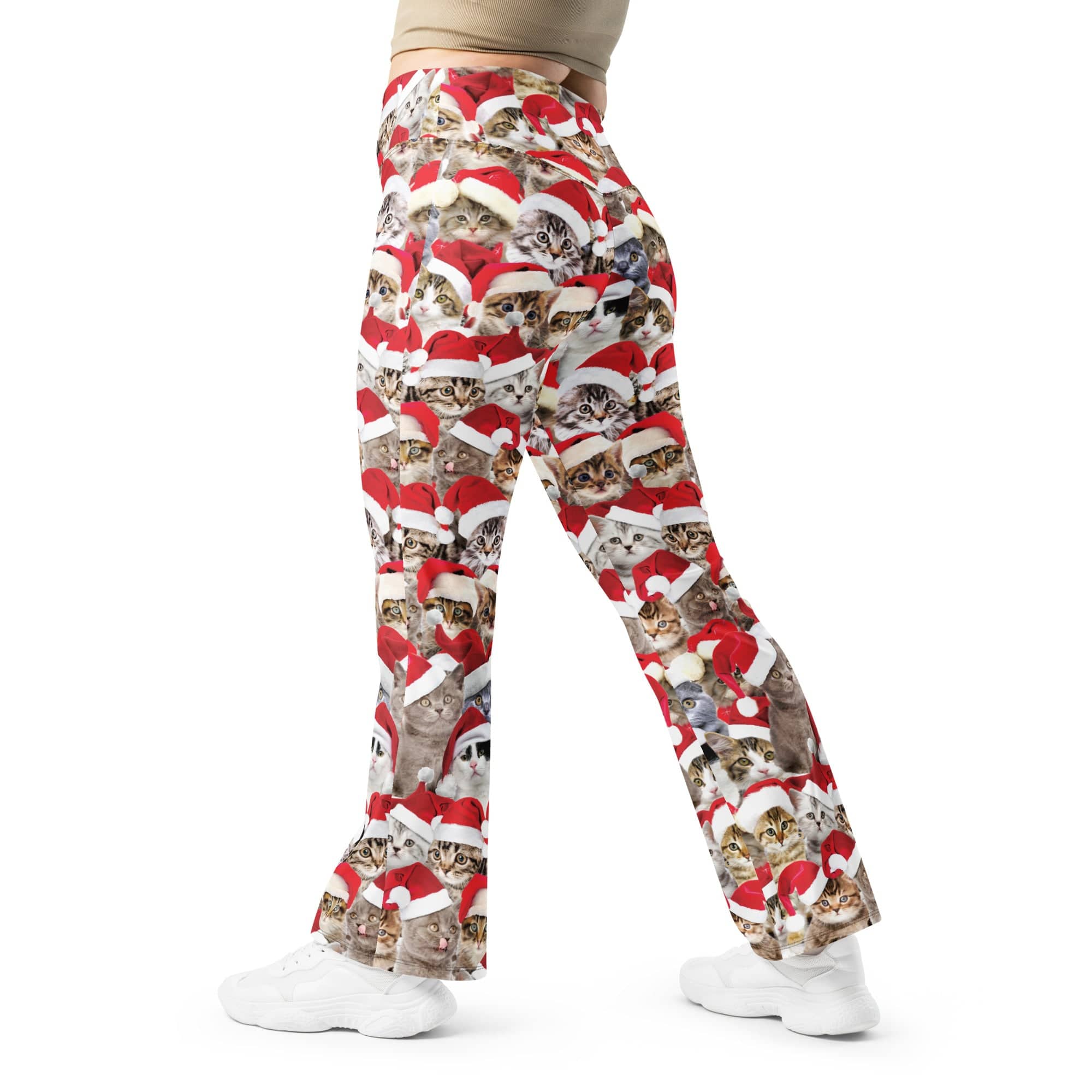Christmas Cat Flare Leggings