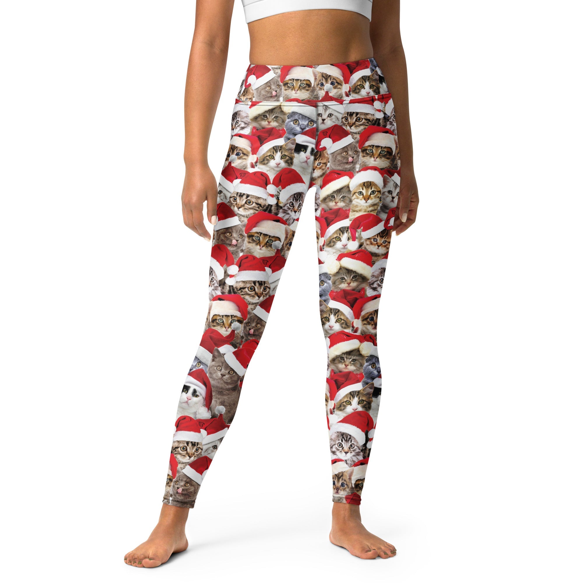 Christmas Cat Yoga Leggings