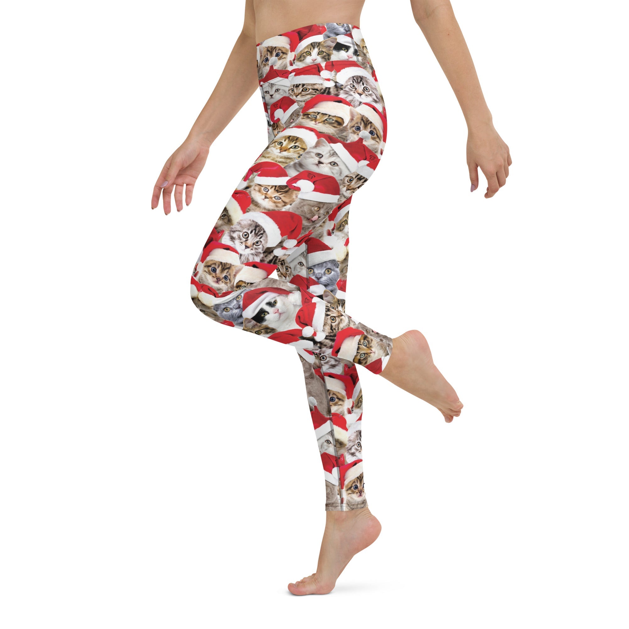 Christmas Cat Yoga Leggings