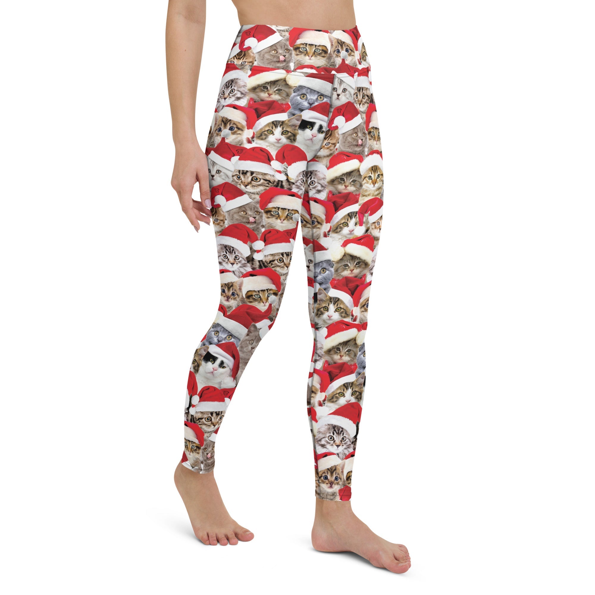 Christmas Cat Yoga Leggings