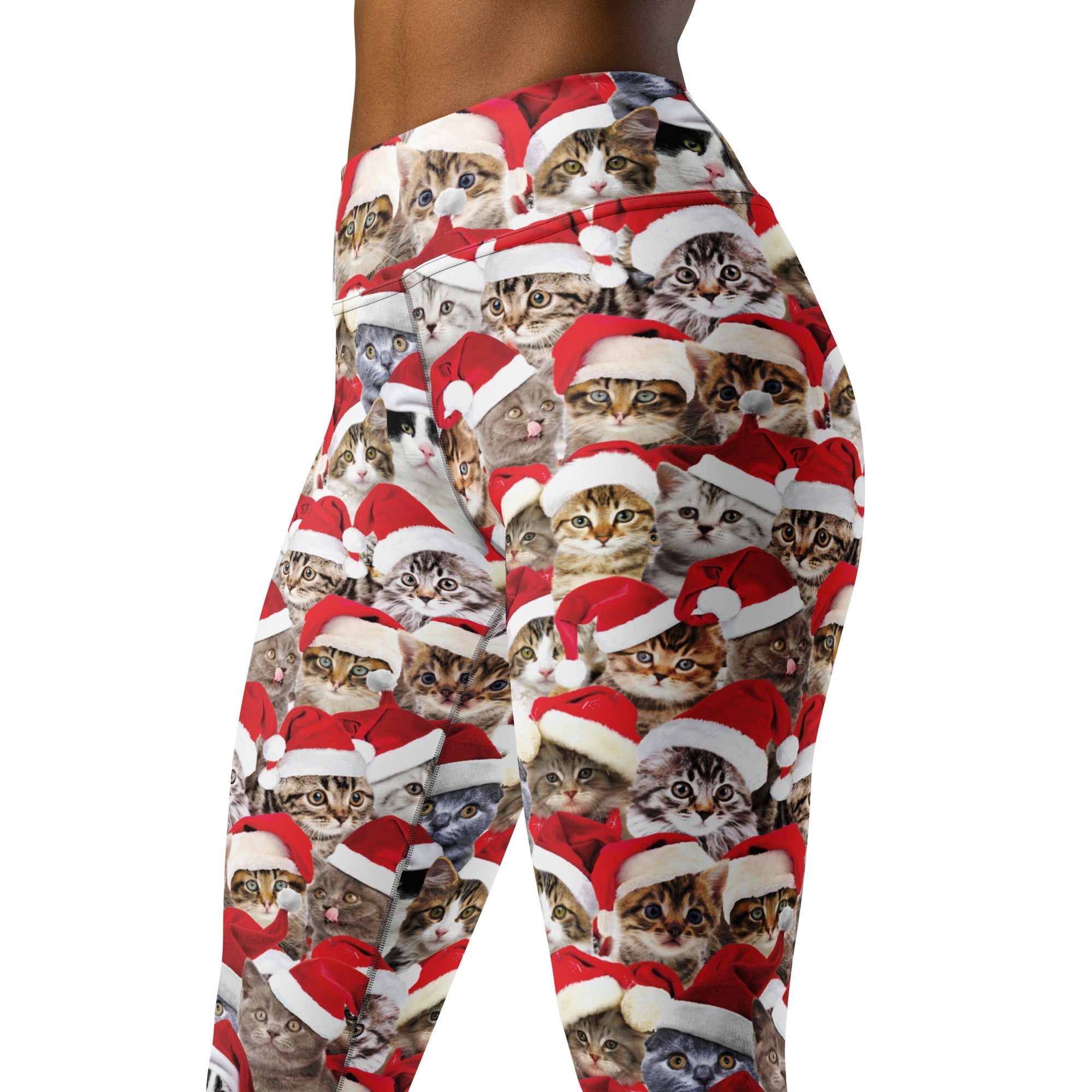 Christmas Cat Yoga Leggings