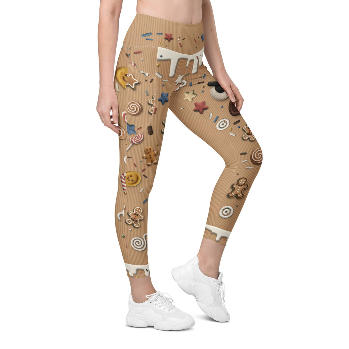 Christmas Cranky Cookie Leggings With Pockets