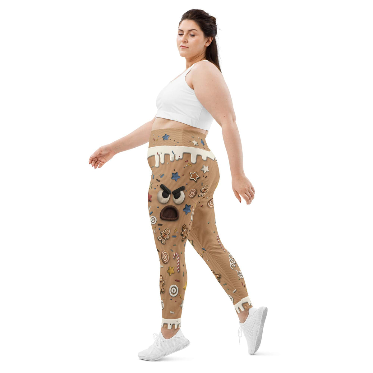 Christmas Cranky Cookie Plus Size Leggings