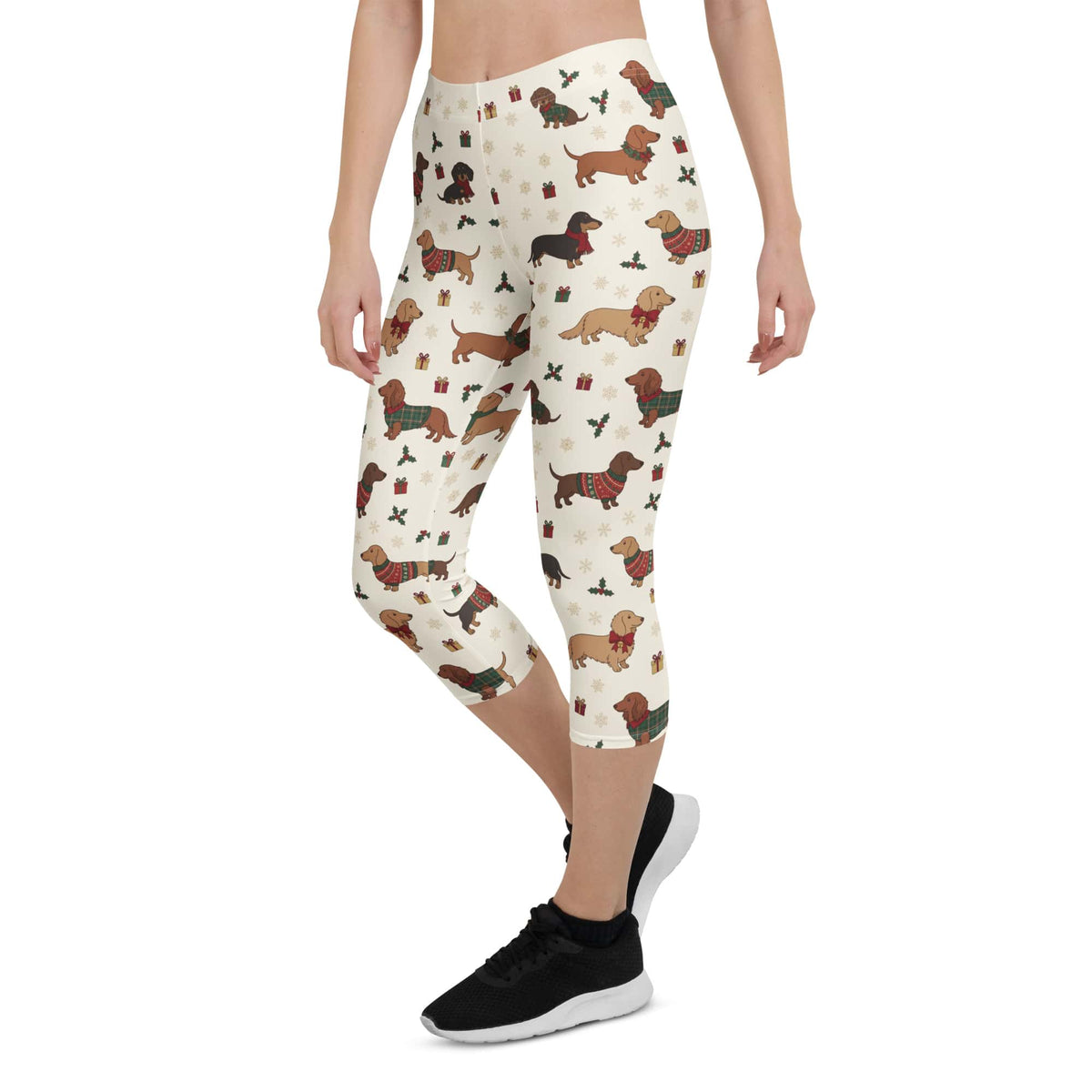 Christmas Dachshund Capris