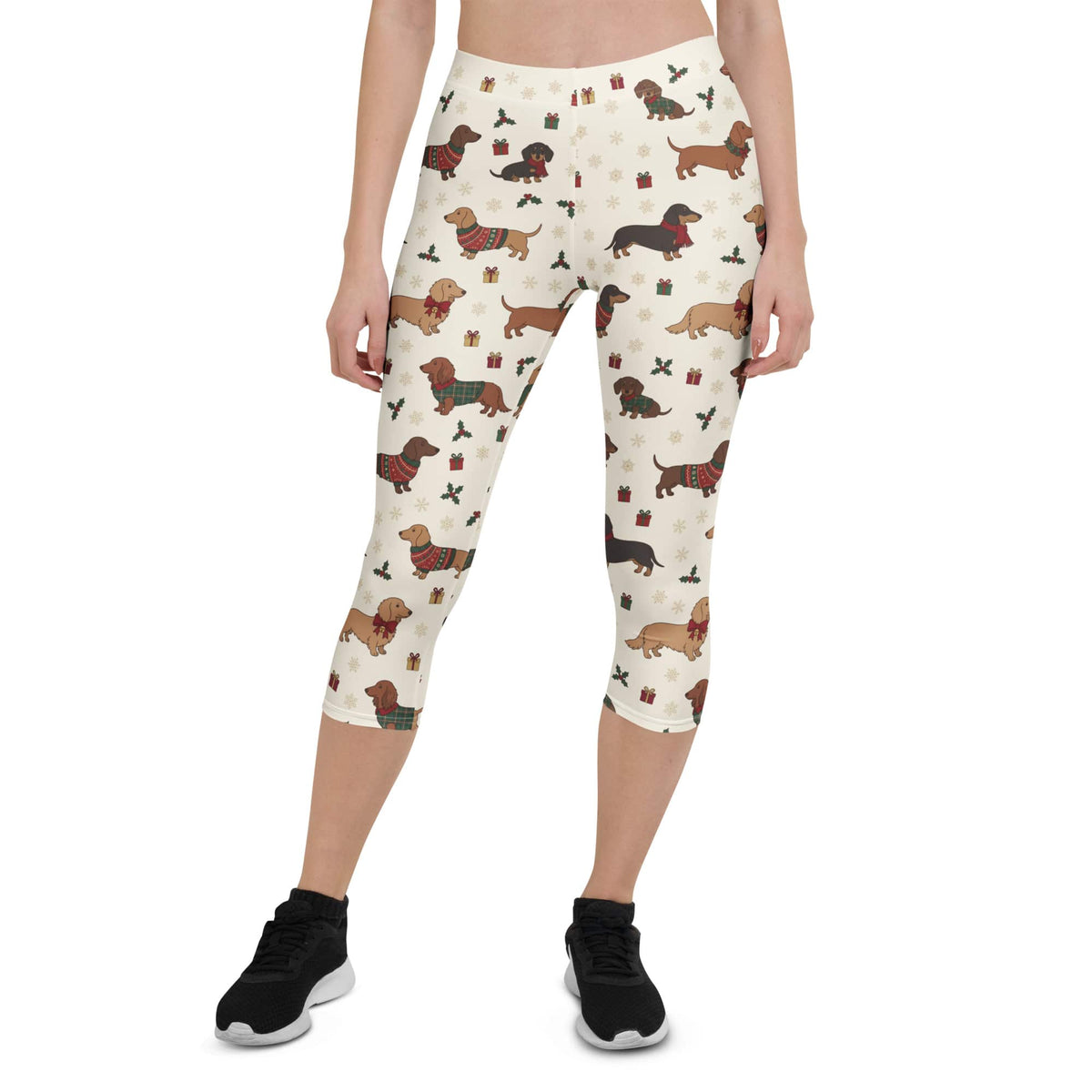 Christmas Dachshund Capris