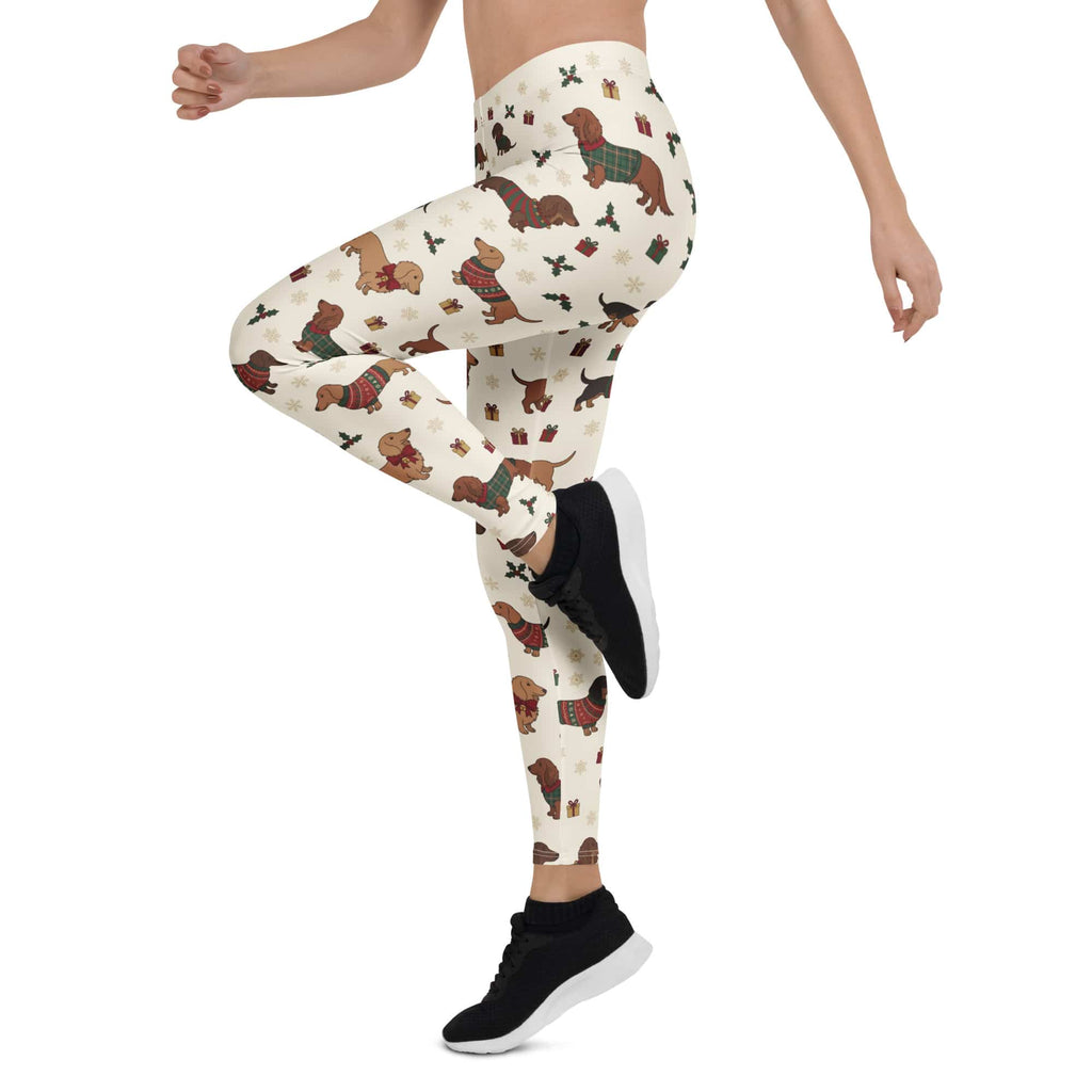 Christmas Dachshund Leggings