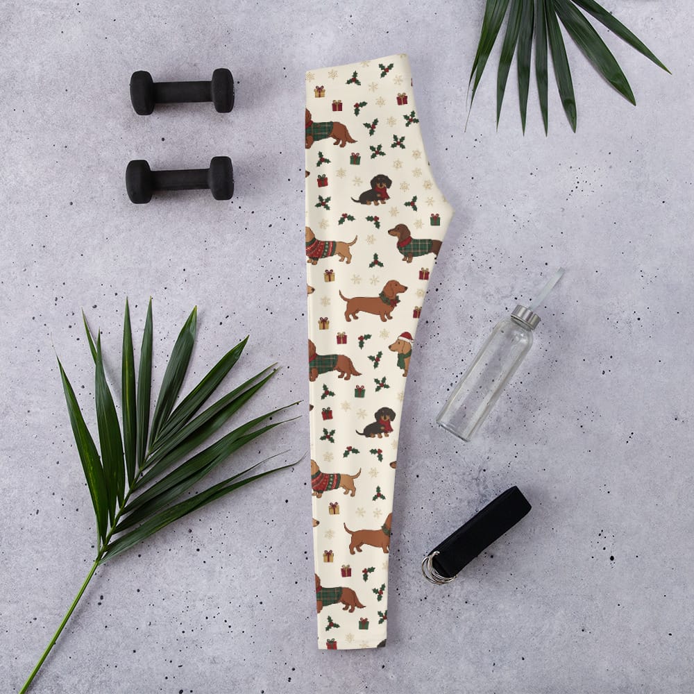 Christmas Dachshund Leggings