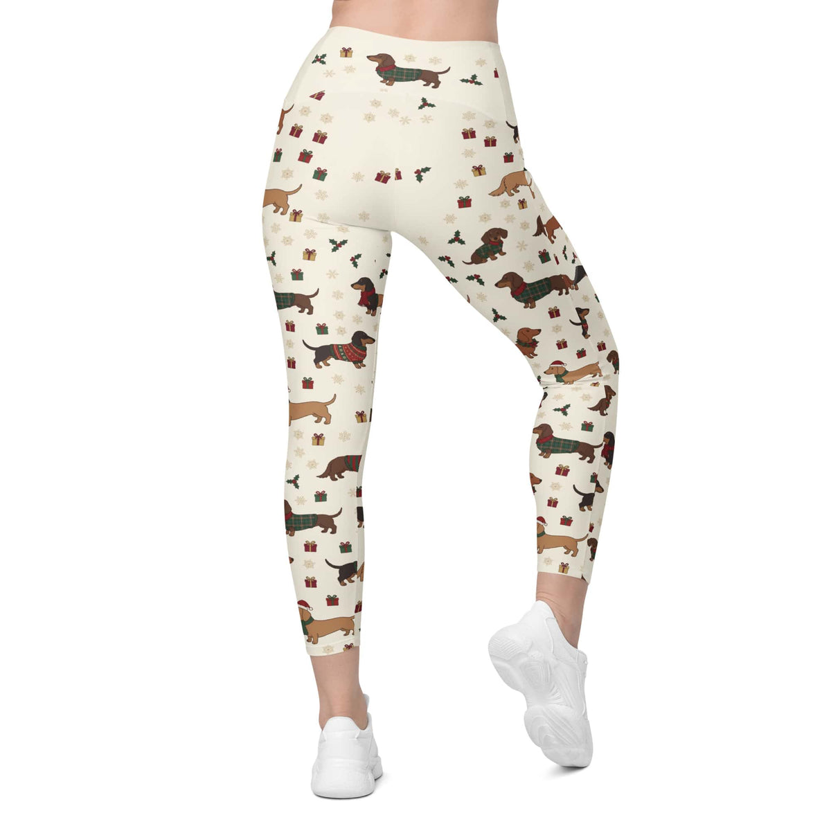 Christmas Dachshund Leggings With Pockets