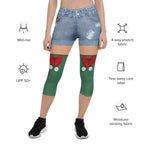 Christmas Denim Shorts Capris