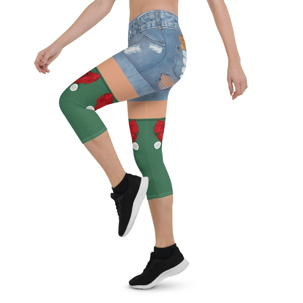 Christmas Denim Shorts Capris