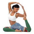 Christmas Denim Shorts Yoga Leggings