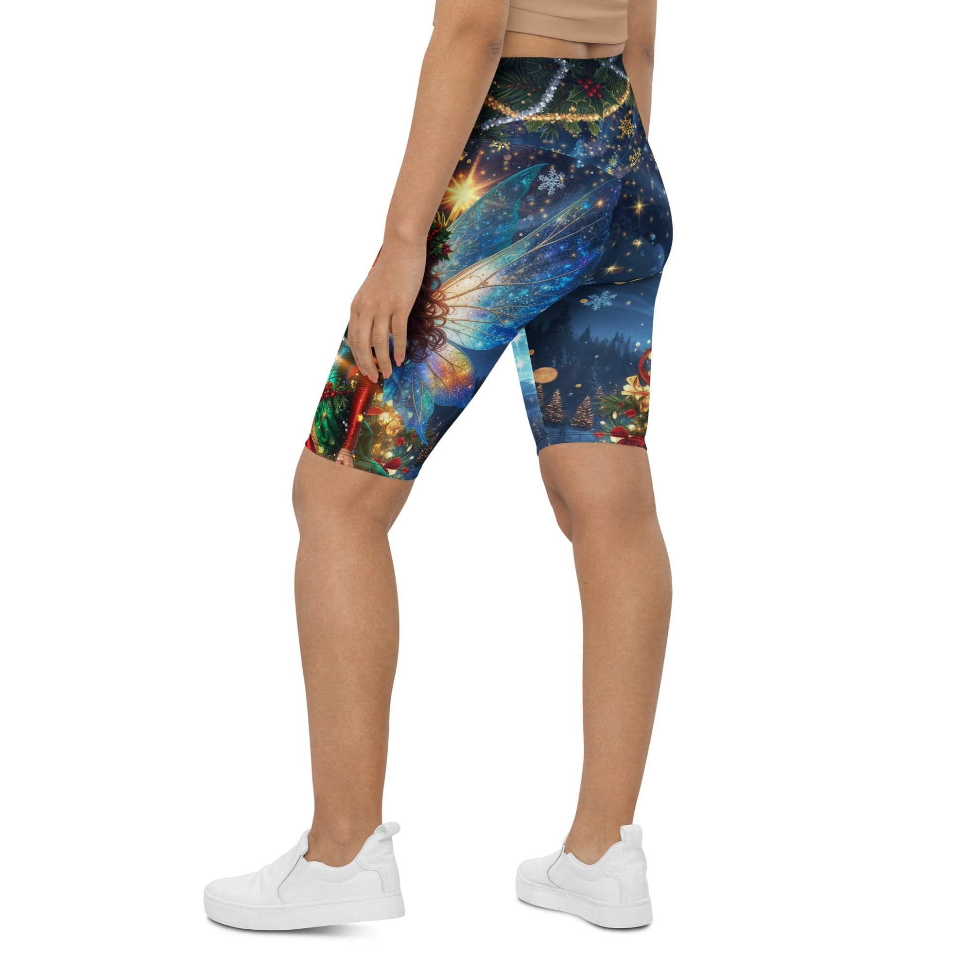 Christmas Fairy Biker Shorts