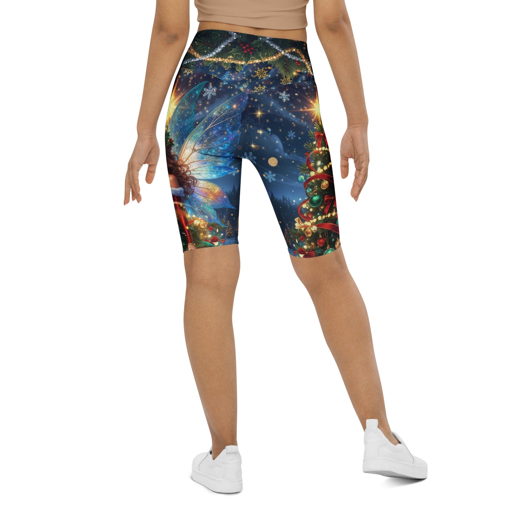 Christmas Fairy Biker Shorts