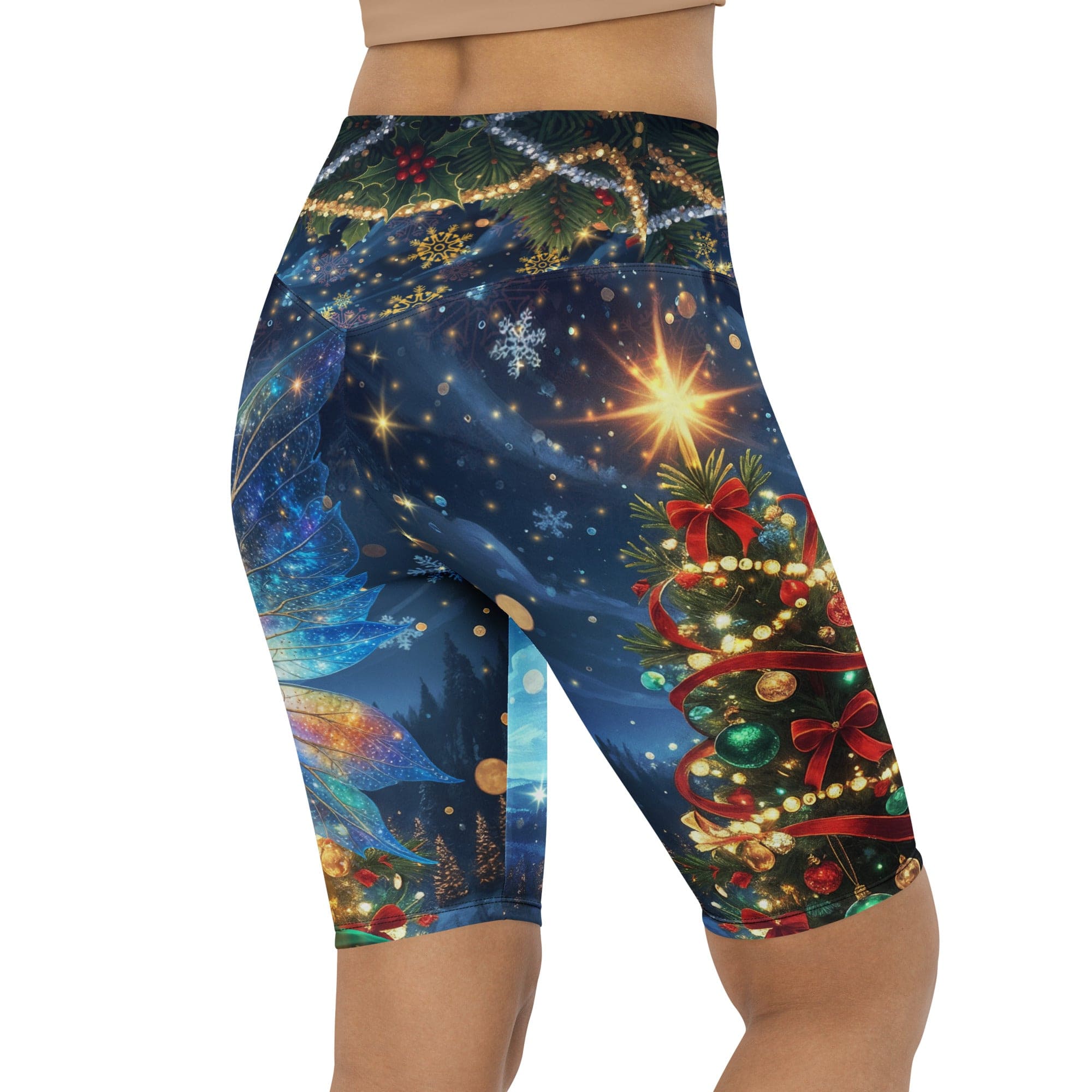 Christmas Fairy Biker Shorts