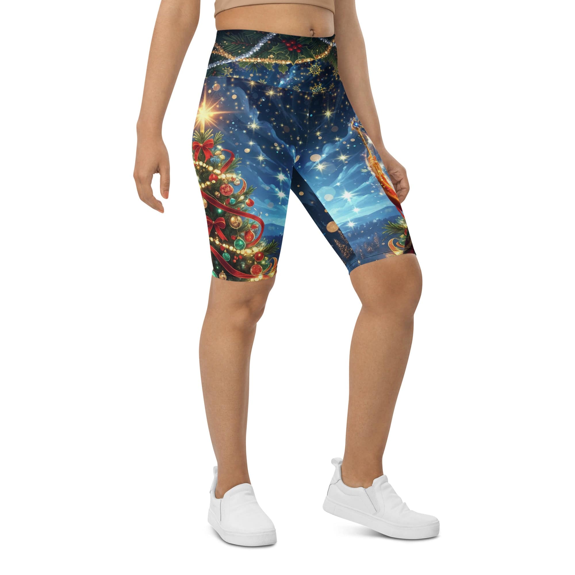 Christmas Fairy Biker Shorts