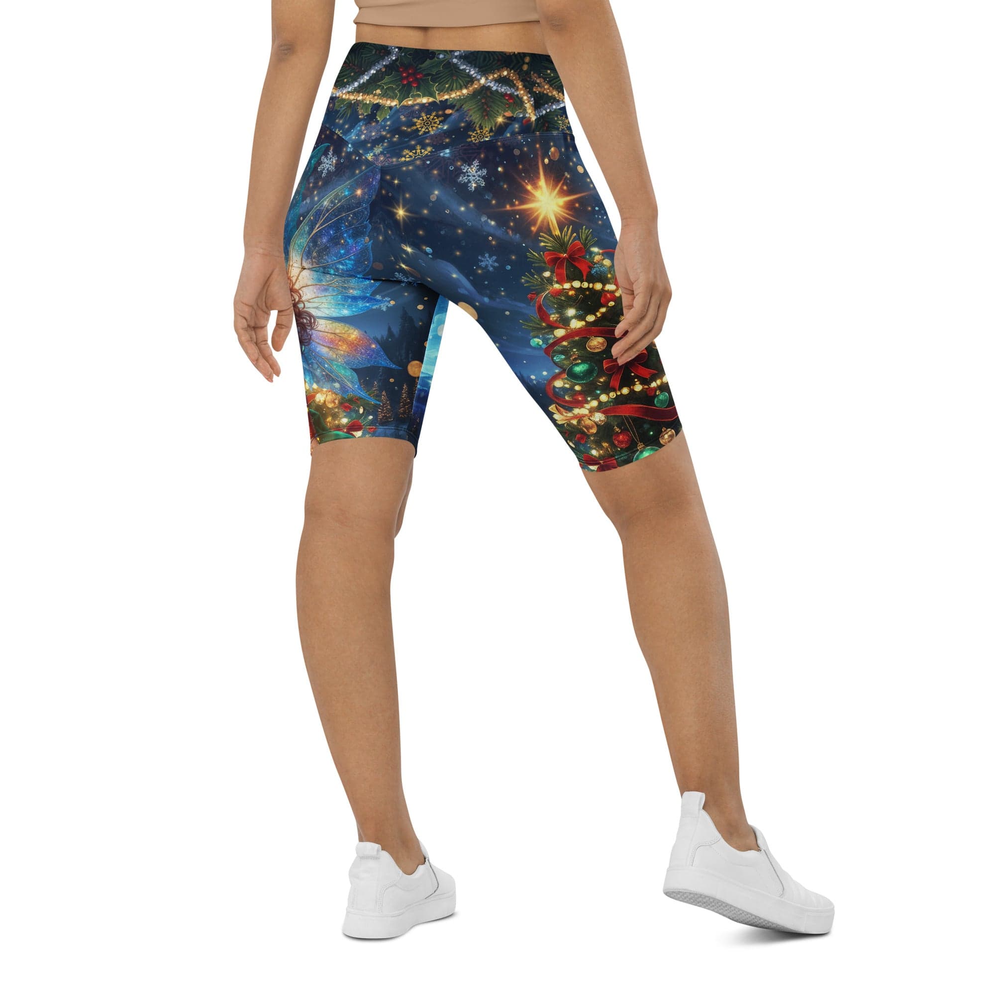 Christmas Fairy Biker Shorts