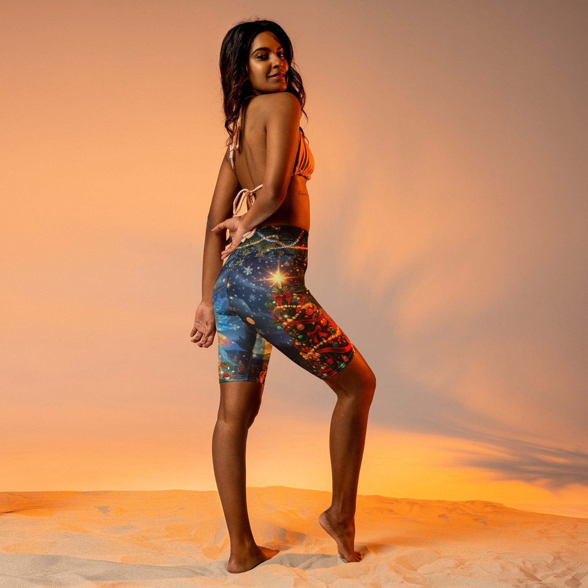 Christmas Fairy Biker Shorts