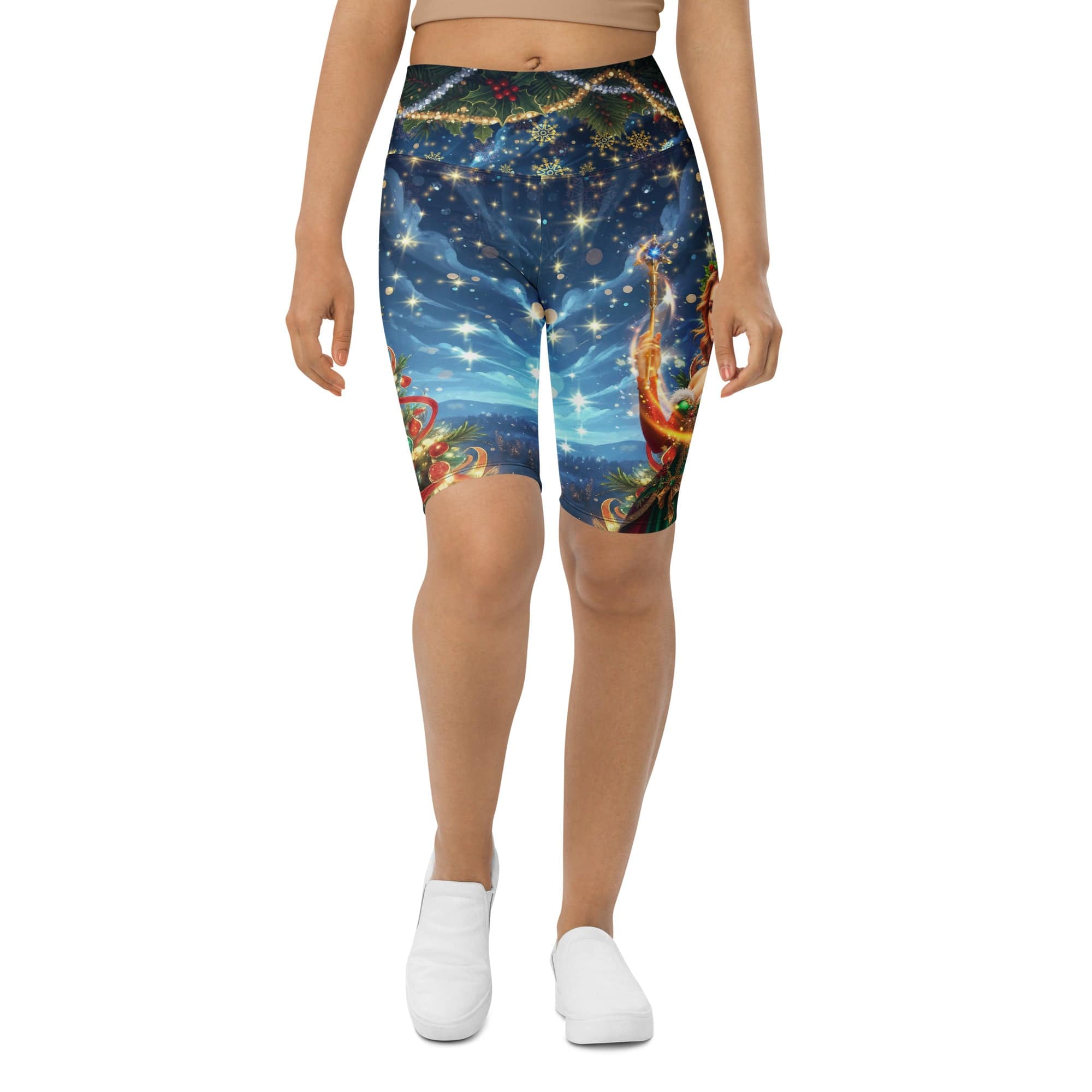 Christmas Fairy Biker Shorts
