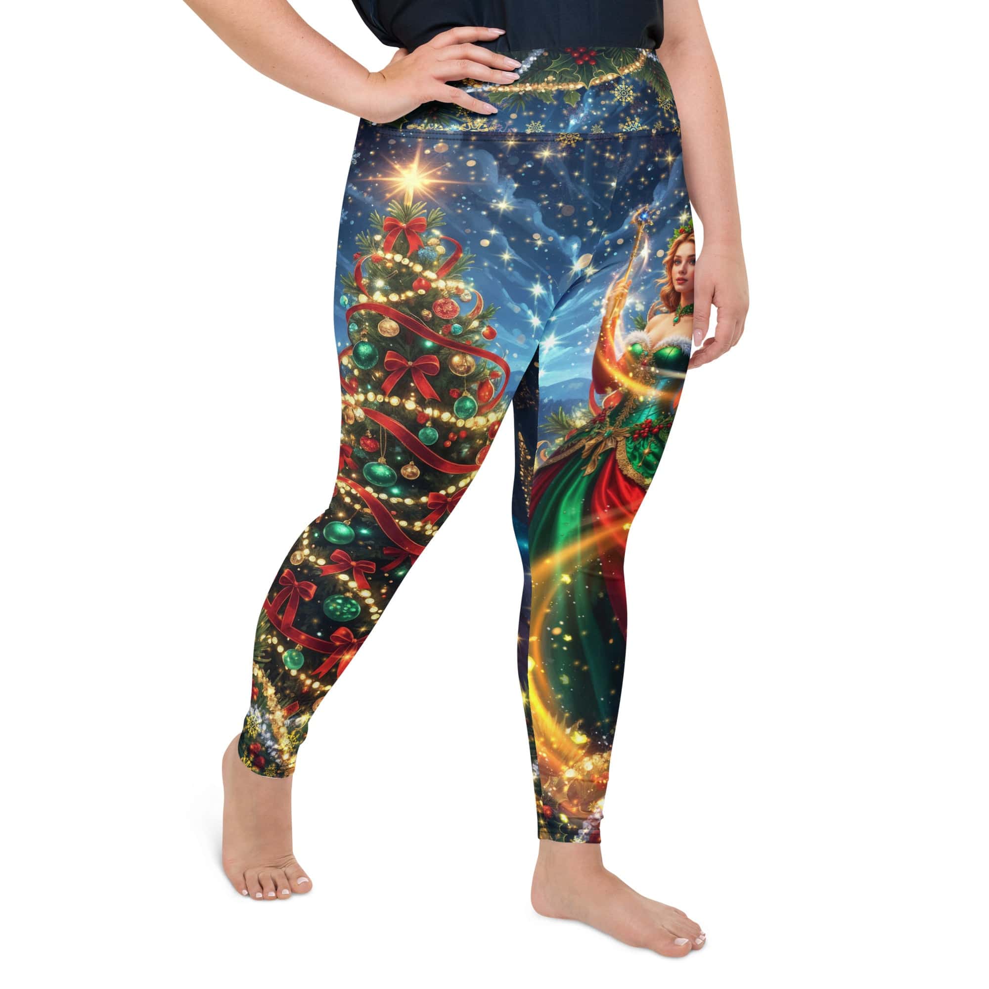 Christmas Fairy Plus Size Leggings