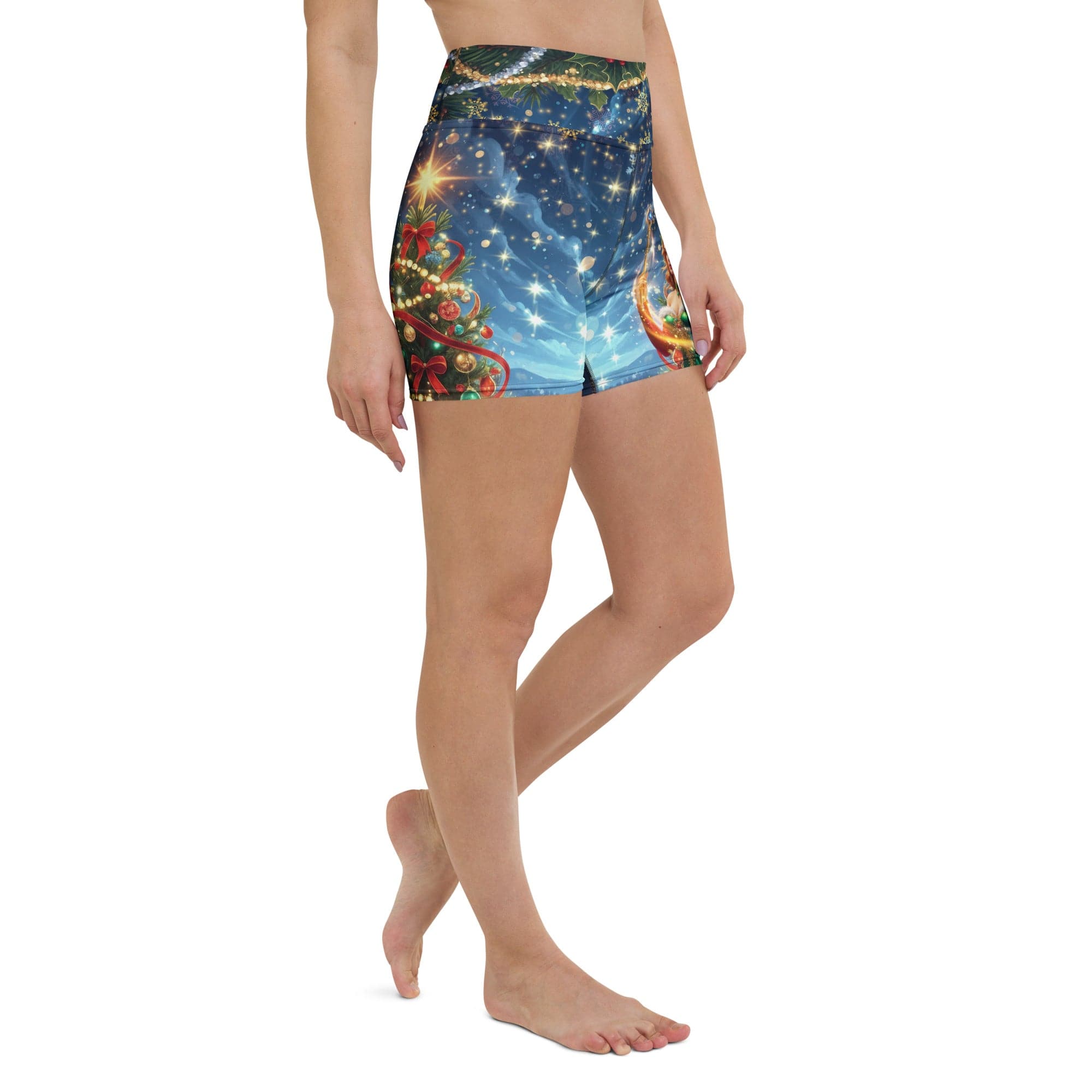 Christmas Fairy Yoga Shorts