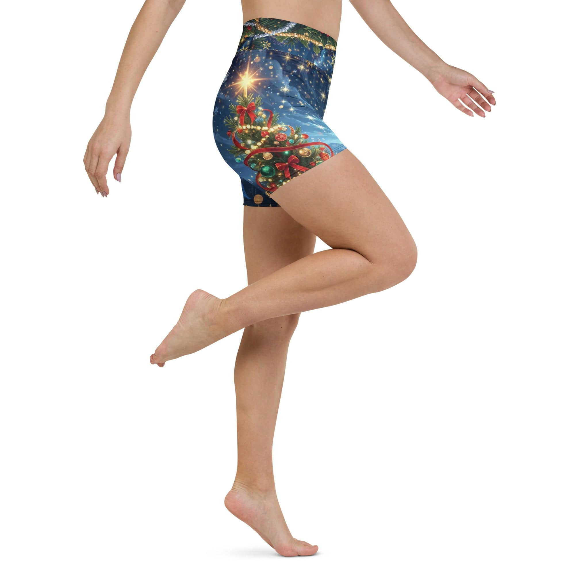 Christmas Fairy Yoga Shorts