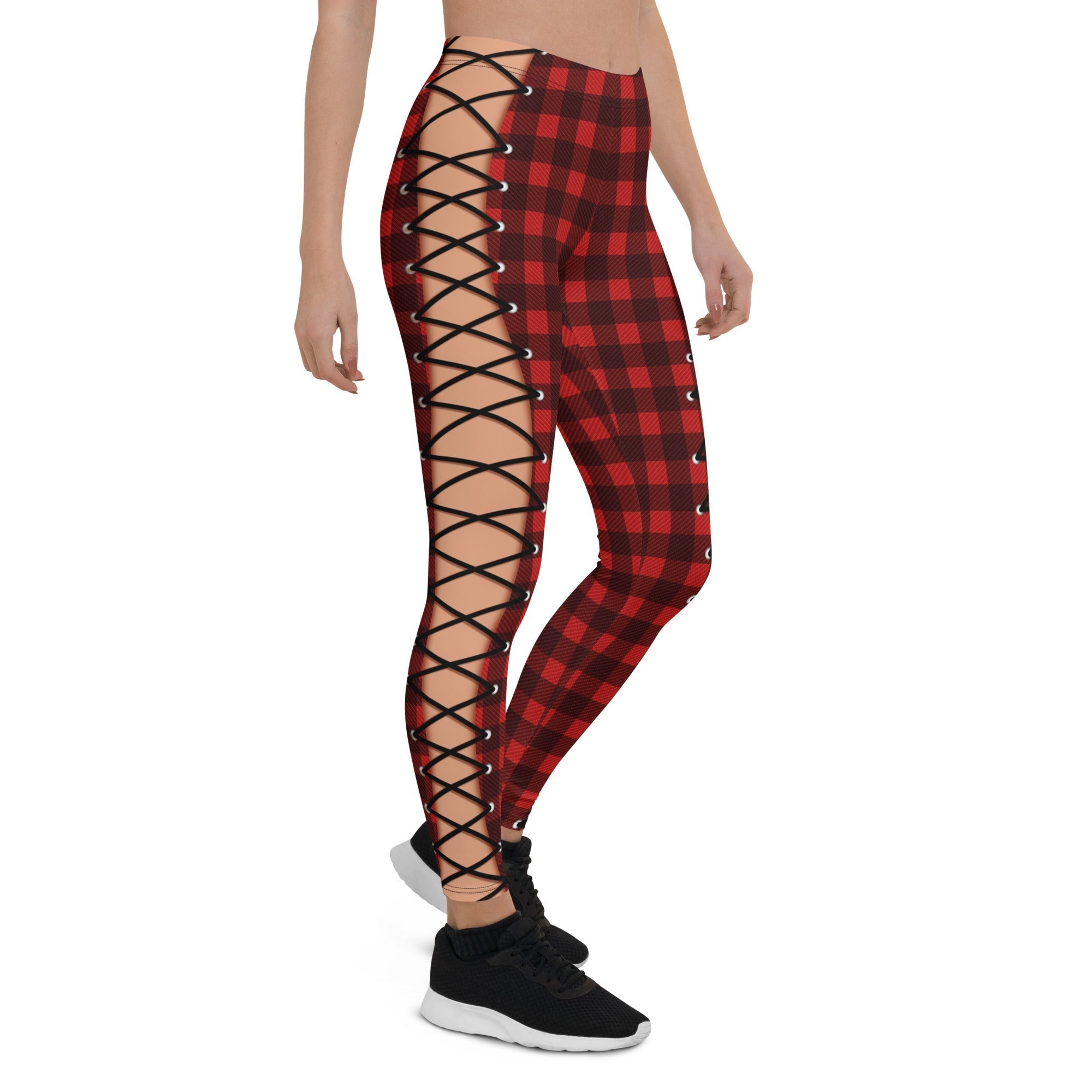 Christmas Lace Up Leggings