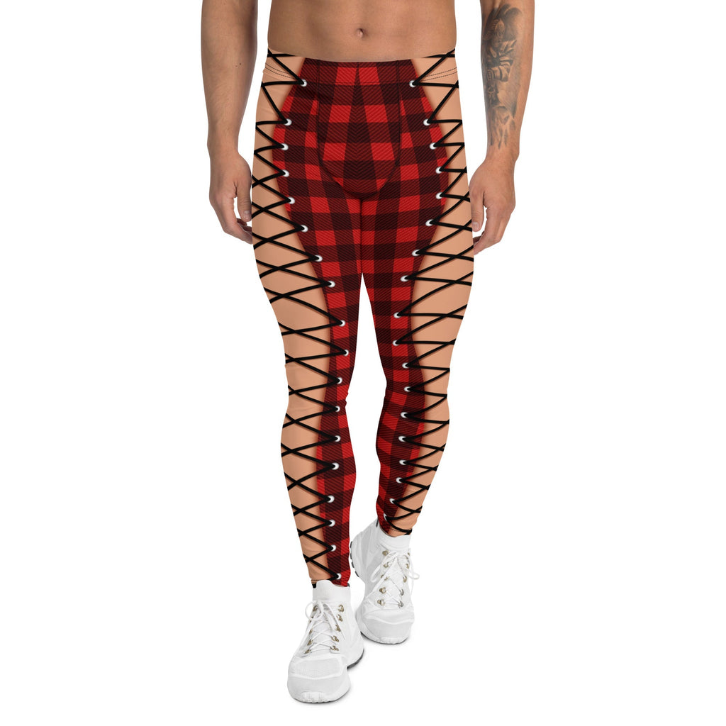 Christmas Lace Up Men's Leggings