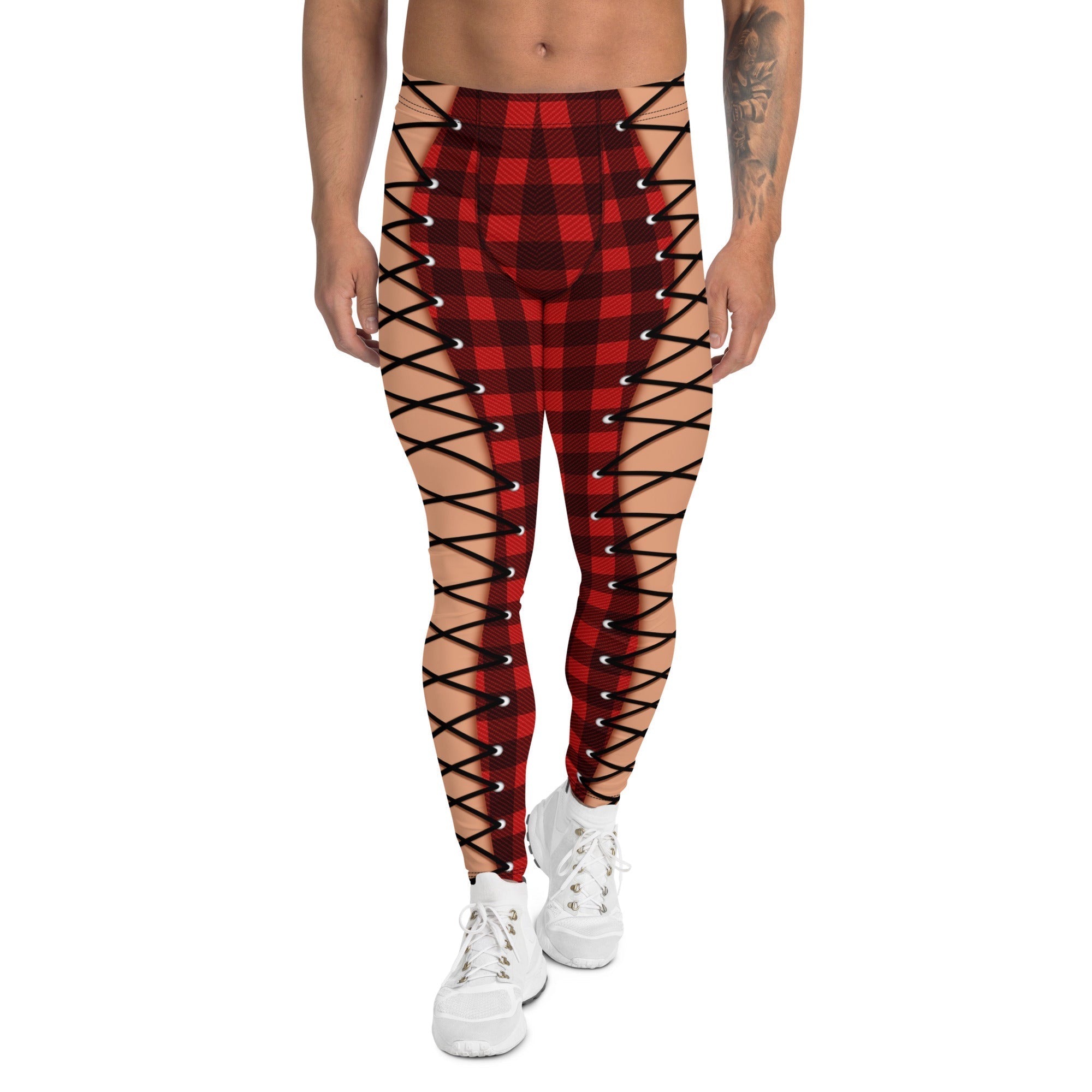 Christmas Lace Up Men's Leggings